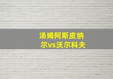 汤姆阿斯皮纳尔vs沃尔科夫