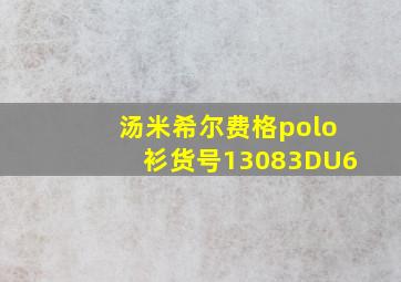 汤米希尔费格polo衫货号13083DU6