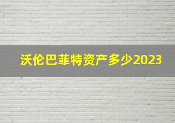 沃伦巴菲特资产多少2023