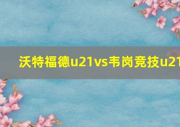 沃特福德u21vs韦岗竞技u21