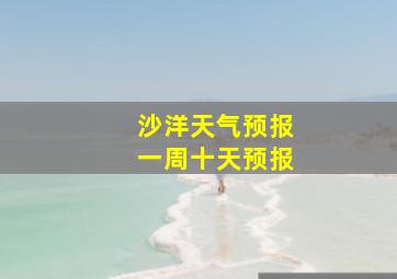 沙洋天气预报一周十天预报