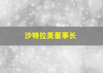 沙特拉美董事长