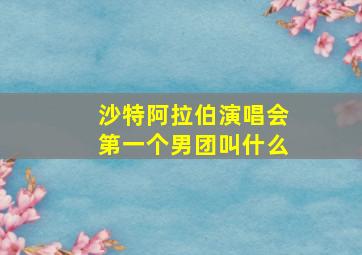 沙特阿拉伯演唱会第一个男团叫什么