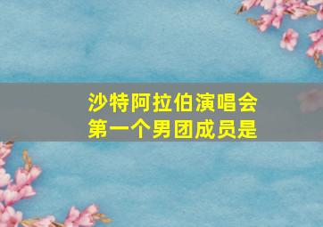 沙特阿拉伯演唱会第一个男团成员是