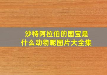 沙特阿拉伯的国宝是什么动物呢图片大全集