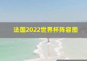 法国2022世界杯阵容图