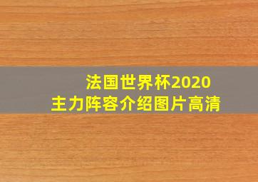 法国世界杯2020主力阵容介绍图片高清