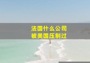 法国什么公司被美国压制过