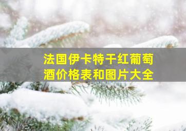 法国伊卡特干红葡萄酒价格表和图片大全