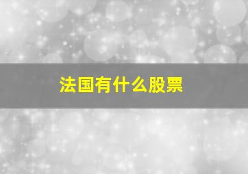 法国有什么股票