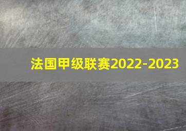 法国甲级联赛2022-2023