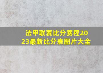 法甲联赛比分赛程2023最新比分表图片大全