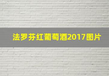 法罗芬红葡萄酒2017图片