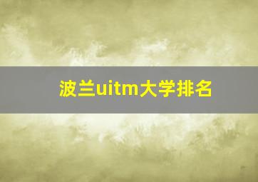 波兰uitm大学排名