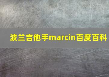 波兰吉他手marcin百度百科