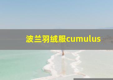 波兰羽绒服cumulus