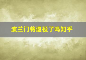 波兰门将退役了吗知乎