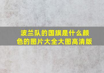 波兰队的国旗是什么颜色的图片大全大图高清版