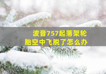 波音757起落架轮胎空中飞脱了怎么办