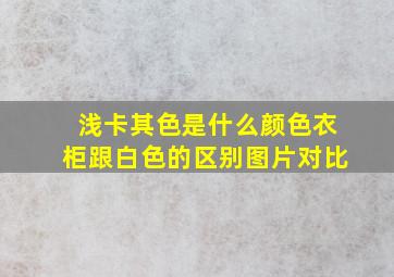 浅卡其色是什么颜色衣柜跟白色的区别图片对比