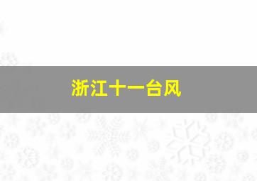 浙江十一台风