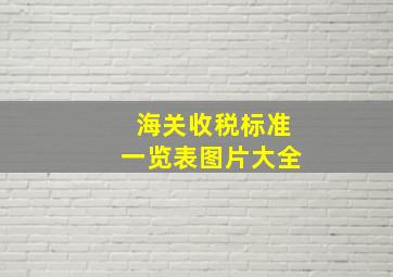 海关收税标准一览表图片大全