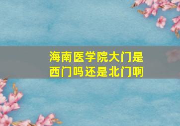 海南医学院大门是西门吗还是北门啊