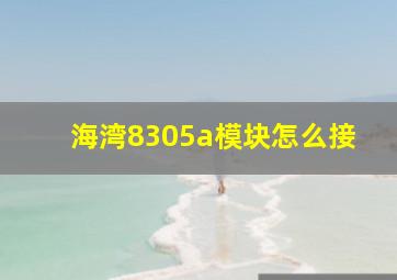 海湾8305a模块怎么接