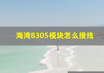 海湾8305模块怎么接线