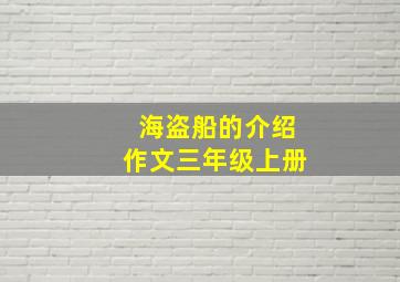 海盗船的介绍作文三年级上册