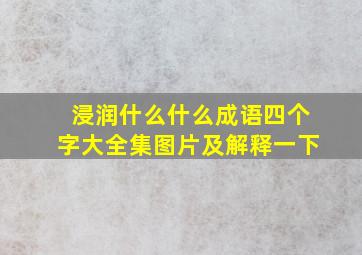 浸润什么什么成语四个字大全集图片及解释一下