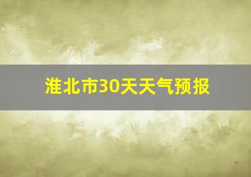 淮北市30天天气预报