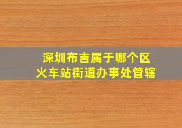 深圳布吉属于哪个区火车站街道办事处管辖