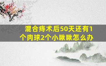 混合痔术后50天还有1个肉球2个小瞅瞅怎么办