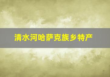 清水河哈萨克族乡特产