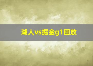 湖人vs掘金g1回放