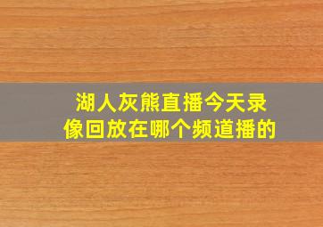 湖人灰熊直播今天录像回放在哪个频道播的