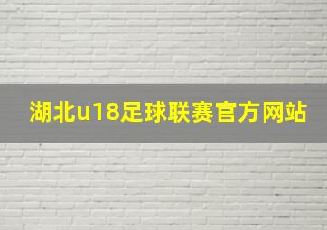 湖北u18足球联赛官方网站