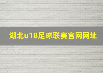 湖北u18足球联赛官网网址