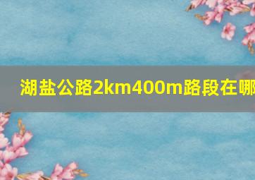 湖盐公路2km400m路段在哪里