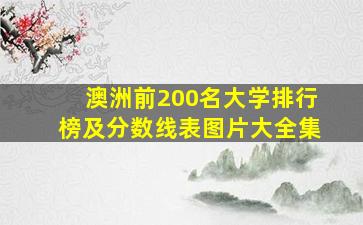 澳洲前200名大学排行榜及分数线表图片大全集