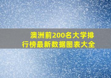 澳洲前200名大学排行榜最新数据图表大全