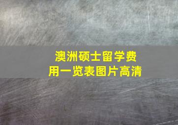 澳洲硕士留学费用一览表图片高清