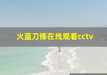 火蓝刀锋在线观看cctv