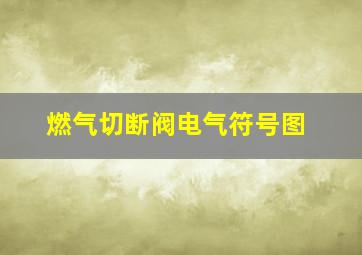 燃气切断阀电气符号图