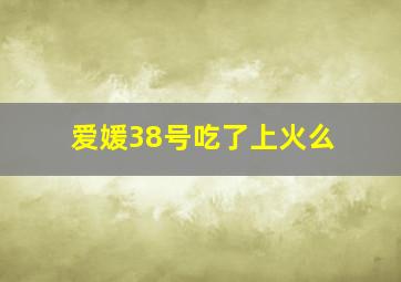 爱媛38号吃了上火么