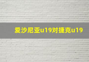 爱沙尼亚u19对捷克u19