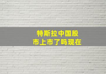 特斯拉中国股市上市了吗现在