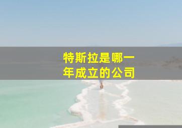 特斯拉是哪一年成立的公司