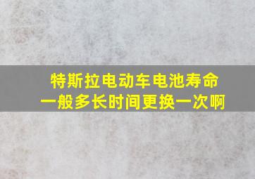 特斯拉电动车电池寿命一般多长时间更换一次啊